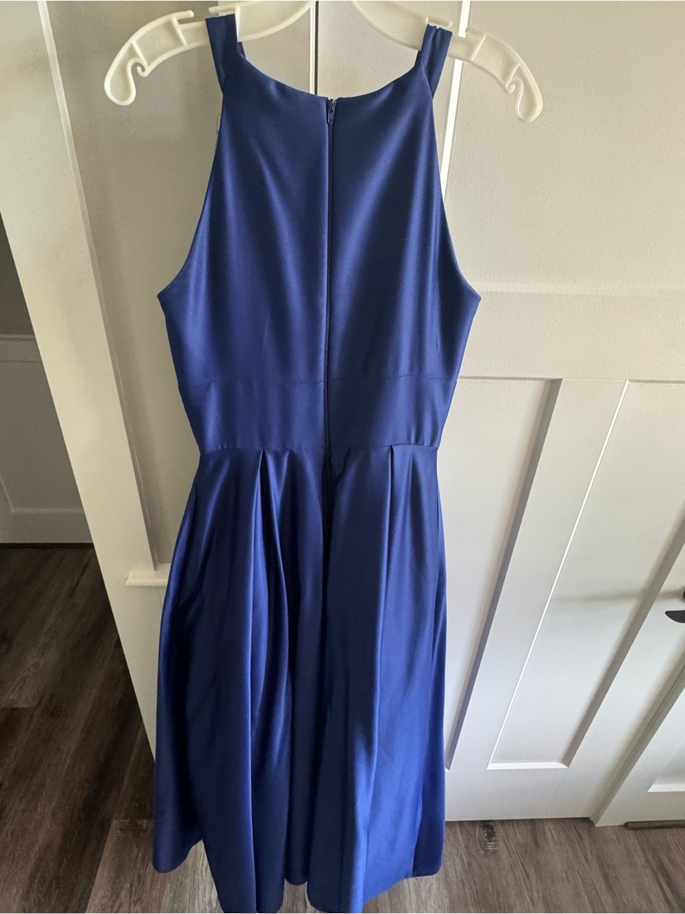 Elegant Royal Blue Sleeveless A-Line Wedding Dress